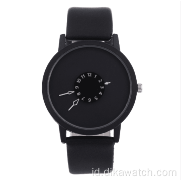 AliExpress 2019 Hot Jual Pria Jam Tangan Putaran Dial Mewah Hitam Jam Klasik Kasual Fashion Kasual Jam Kuarsa Jam Tangan